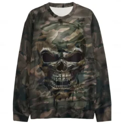 New OUKU Men's Graphic Dark Sweatshirts Golf Pullover Sweatshirt Long Sleeve Sweatshirt Hooded Vacation Cool Daily Print Vacation Sports Outdoor Going out Printing Winter Spring & Fall Camouflage