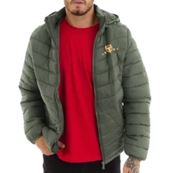 OUKU Men's Graphic Denim Coat Parka Casual Daily Holiday Going out Print Fall & Winter Hooded Long Sleeve Black Army Green Dark Blue