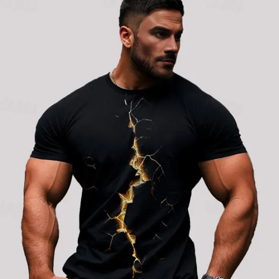 Clearance OUKU Men's Graphic Dragon T Shirt Short Sleeve T shirt 3D Print Crew Neck Shirt Designer Casual Street Style Sports Outdoor Holiday Going out Purple Brown Spring & Summer Clothing Apparel S M L XL 2XL 3XL