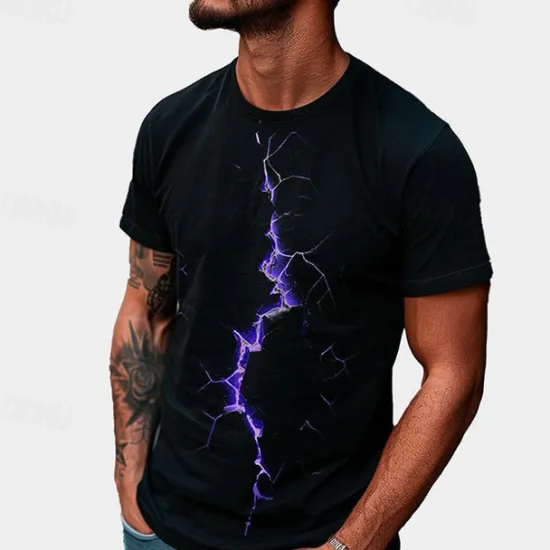 Clearance OUKU Men's Graphic Dragon T Shirt Short Sleeve T shirt 3D Print Crew Neck Shirt Designer Casual Street Style Sports Outdoor Holiday Going out Purple Brown Spring & Summer Clothing Apparel S M L XL 2XL 3XL
