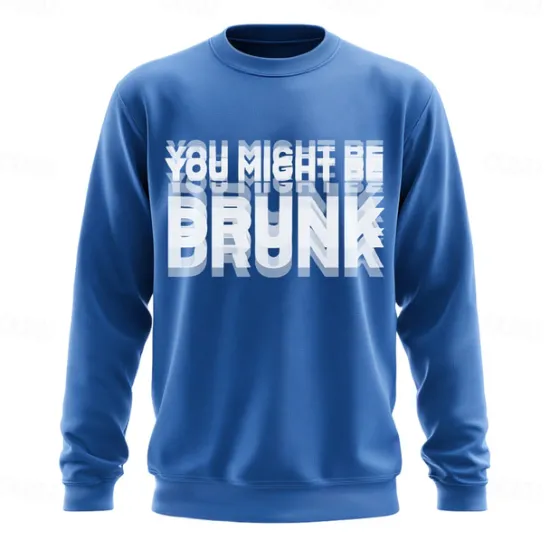 Clearance OUKU Men's Graphic Funny Slang Sweatshirt Fashion Daily Long Sleeve Crew Neck Black Red Crewneck 3D All Seasons Designer
