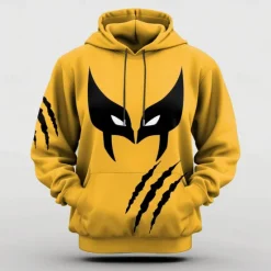 New OUKU Men's Graphic Grimace Hoodie Hoodies Sweatshirt Cool Long Sleeve Hooded Fall Winter Designer Yellow