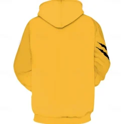 New OUKU Men's Graphic Grimace Hoodie Hoodies Sweatshirt Cool Long Sleeve Hooded Fall Winter Designer Yellow