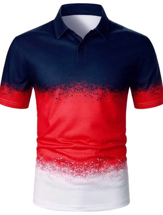 Best OUKU Men's Graphic Hawaiian Polo Shirts Golf Shirt Short Sleeve Polo Shirts Collared Shirts Casual Beach Wear Vacation Wear Tropical Wear Party Outfits Buttons 3D Print Yellow Pink Red
