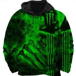 Sale OUKU Men's Graphic Hoodie Hoodies Sweatshirt Cool Long Sleeve Hooded Red Purple Fall Winter Designer