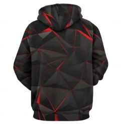 Hot OUKU Men's Graphic Hoodie Hoodies Sweatshirt Fashion Daily Long Sleeve Hooded Vacation Streetwear 3D Print Printing Fleece Winter Spring & Fall Designer Black