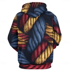 New OUKU Men's Graphic Hoodie Hoodies Sweatshirt Vacation Daily Long Sleeve Hooded Vacation Sports Outdoor Going out Printing Winter Spring & Fall Designer Black