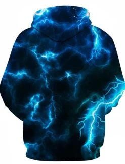 Clearance OUKU Men's Graphic Hoodie Hoodies Sweatshirt Party Casual Long Sleeve Hooded Club Weekend Designer Navy Blue