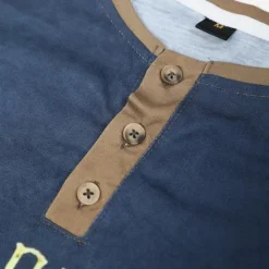 Outlet OUKU Men's Graphic Letter Don't Piss Off Old People Henley Shirt Tee Long Sleeve 3D Print Vintage Fashion Designer Outdoor Casual Daily Spring & Fall Black Blue Brown Green Gray Henley Henley T-Shirt