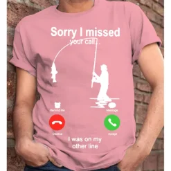 New OUKU Men's Graphic Letter I'm Sorry I Missed Your Call, I Was On My Other Line T Shirt Casual Style 100% Cotton Short Sleeve Graphic Shirt Wine Heather Gray Black Comfortable Tee Vacation Casual Fashion