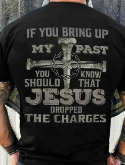 Outlet OUKU Men's Graphic Letter Jesus T Shirt Tee 100% Cotton Short Sleeve Graphic Shirt Wine Black White Comfortable Tee Vacation Daily Wear Fashion Designer Clothing