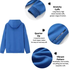 Online OUKU Men's Graphic Letter Long Sleeve Sweatshirts Hooded Basic Casual Sports & Outdoor Sports Winter Blue Brown Gray Clothing Apparel Designer Hot Stamping S M L XL XXL 3XL