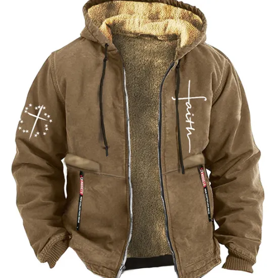 Online OUKU Men's Graphic Letter Long Sleeve Sweatshirts Hooded Basic Casual Sports & Outdoor Sports Winter Blue Brown Gray Clothing Apparel Designer Hot Stamping S M L XL XXL 3XL