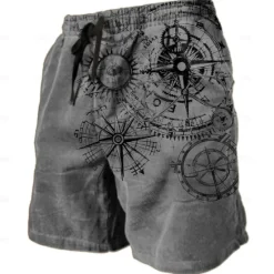 Sale OUKU Men's Graphic Letter Motorcycle Shorts Summer Shorts Beach Shorts Mid Waist Streetwear Hawaiian Designer Casual Daily Holiday Drawstring Elastic Waist 3D Print Designer Clothing Apparel