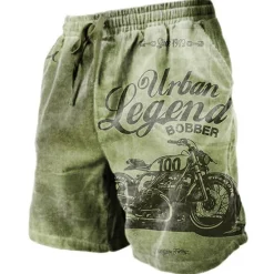 Sale OUKU Men's Graphic Letter Motorcycle Shorts Summer Shorts Beach Shorts Mid Waist Streetwear Hawaiian Designer Casual Daily Holiday Drawstring Elastic Waist 3D Print Designer Clothing Apparel