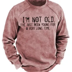 Hot OUKU Men's Graphic Letter Sweatshirt Pullover Long Sleeve Sweatshirt Crew Neck Vintage Designer Retro 3D Print Sports & Outdoor Casual Daily Print Spring & Summer