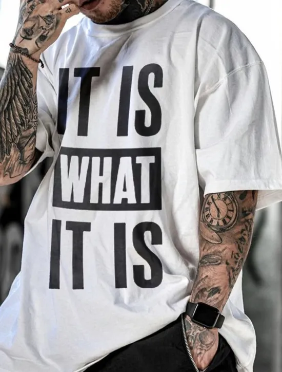 Discount OUKU Men's Graphic Letter T Shirt Tee 100% Cotton Short Sleeve Graphic Shirt Black White Gray Comfortable Tee Vacation Daily Wear Fashion Designer Clothing