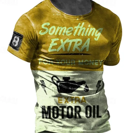 Sale OUKU Men's Graphic Letter T Shirt Distressed T Shirt Short Sleeve T shirt 3D Print Crew Neck Shirt Fashion Basic Classic Street Casual Daily Yellow Red Blue Summer Clothing Apparel S M L XL 2XL 3XL 4XL