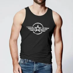 Clearance OUKU Men's Graphic Letter Vest Top Sleeveless T Shirt for Men Sleeveless T shirt 3D Print Crew Neck Shirt Fashion Designer Muscle Daily Sports Running Black & Yellow Black White Spring & Summer Clothing