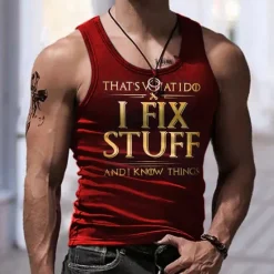 Clearance OUKU Men's Graphic Letter Vest Top Sleeveless T Shirt for Men Sleeveless T shirt 3D Print Crew Neck Shirt Fashion Designer Muscle Daily Sports Running Black & Yellow Black White Spring & Summer Clothing
