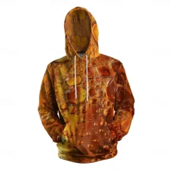 New OUKU Men's Graphic Oktoberfest Beer Hoodie Hoodies Sweatshirt Vacation Daily Long Sleeve Hooded Vacation Sports Outdoor Going out Printing Winter Spring & Fall Designer Yellow