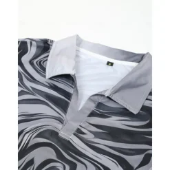 New OUKU Men's Graphic Polo Shirts Golf Shirt Short Sleeve Polo Shirts V Neck Casual Vacation Wear Rave Wear Party Outfits 3D Print Yellow Red Blue