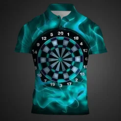 Clearance OUKU Men's Graphic Polo Shirts Golf Shirt Short Sleeve Polo Shirts Collared Shirts Casual Vacation Wear Rave Wear Party Outfits Buttons 3D Print Summer Yellow Red Navy Blue