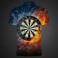Clearance OUKU Men's Graphic Polo Shirts Golf Shirt Short Sleeve Polo Shirts Collared Shirts Casual Vacation Wear Rave Wear Party Outfits Buttons 3D Print Summer Yellow Red Navy Blue