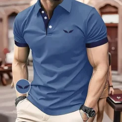 Clearance OUKU Men's Graphic Polo Short Sleeve Polo Shirts Collared Shirts Business Casual School Outdoor Athleisure Daily Wear 3D Print Summer Black Red Blue