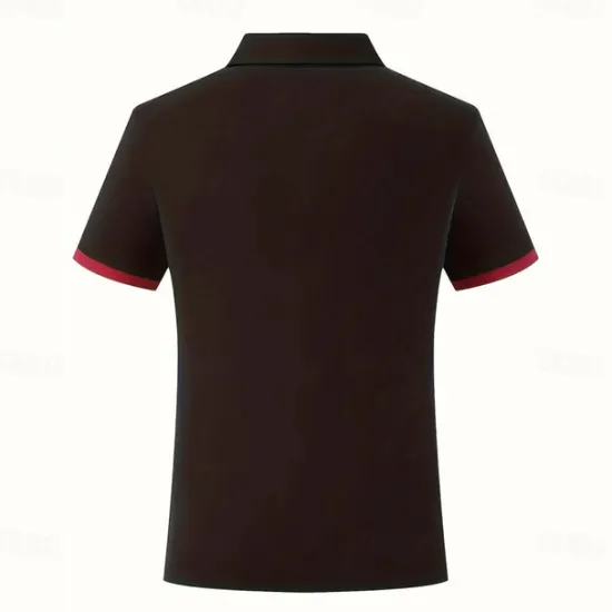 Clearance OUKU Men's Graphic Polo Short Sleeve Polo Shirts Collared Shirts Business Casual School Outdoor Athleisure Daily Wear 3D Print Summer Black Red Blue