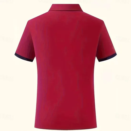Clearance OUKU Men's Graphic Polo Short Sleeve Polo Shirts Collared Shirts Business Casual School Outdoor Athleisure Daily Wear 3D Print Summer Black Red Blue