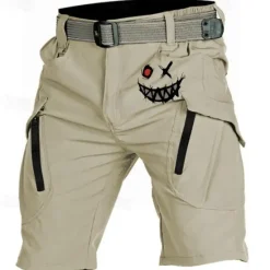OUKU Men's Graphic Prints Cargo Shorts Mid Waist Sports Fashion Streetwear Sports Outdoor Casual Daily Drawstring Side Pockets Elastic Waist Designer Clothing Apparel