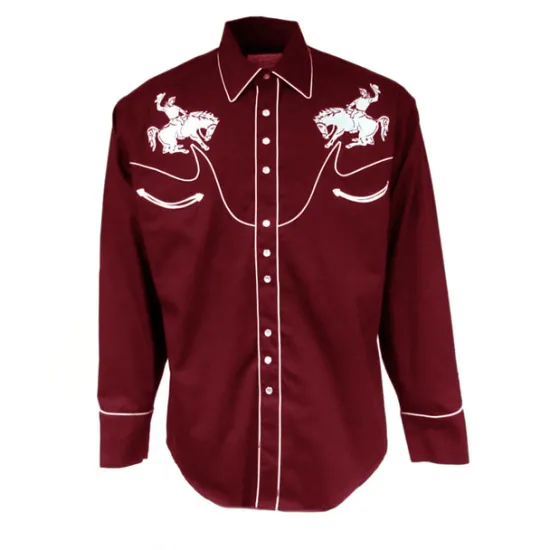 Clearance OUKU Men's Graphic Prints Cowboy Shirt Western Shirt Cowboy Shirt Long Sleeve Sports Fashion Streetwear Outdoor Daily Fall & Winter Turndown Print Button-Down Black Red Blue Green