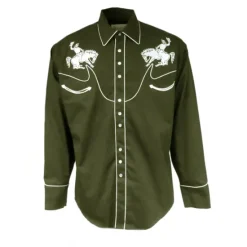 Clearance OUKU Men's Graphic Prints Cowboy Shirt Western Shirt Cowboy Shirt Long Sleeve Sports Fashion Streetwear Outdoor Daily Fall & Winter Turndown Print Button-Down Black Red Blue Green