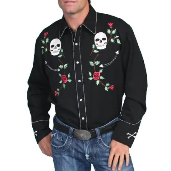 Sale OUKU Men's Graphic Prints Guitar Shirt Western Shirt Cowboy Shirt Long Sleeve Fashion Designer Casual Outdoor Daily Fall & Winter Turndown Print Button-Down Black Black / Green Light Green Black / Purple