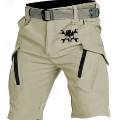 Outlet OUKU Men's Graphic Prints Halloween Costumes Cargo Shorts Work Shorts Mid Waist Streetwear Novelty Casual Daily Going out Side Pockets Elastic Waist Drawstring Designer Clothing Apparel