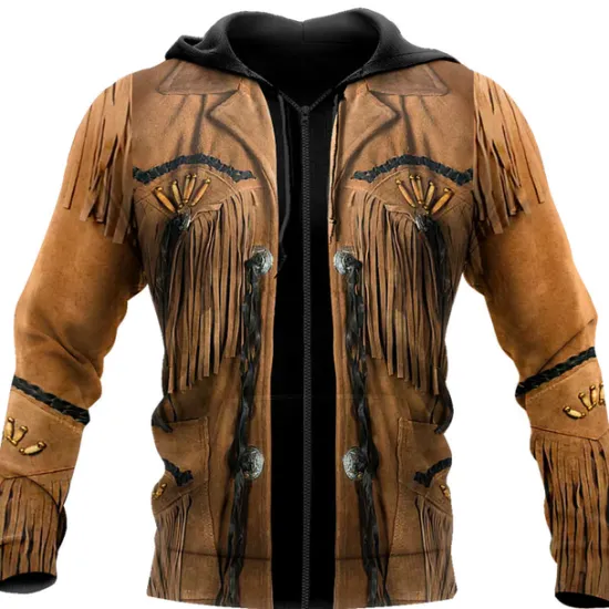 Outlet OUKU Men's Graphic Prints Hoodie Hoodies Sweatshirt Streetwear Designer Long Sleeve Hooded Sports & Outdoor Daily Sports Zipper Print Spring & Fall Designer Brown