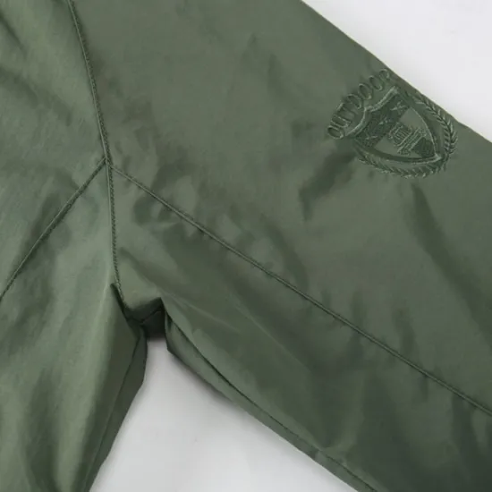 Hot OUKU Men's Graphic Prints Mountain Jacket Raincoat Shell Jacket Waterproof Lightweight Casual Sports Outdoor Camping & Hiking Embroidered Side Pockets Zip Front Fall Winter Hooded Long Sleeve Black Green