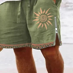 Best OUKU Men's Graphic Prints Swim Trunks Swim Shorts Board Shorts Mid Waist Vintage Ethnic Style Retro Vintage Casual Daily Holiday Zipper Pocket Elastic Waist Designer Clothing Apparel