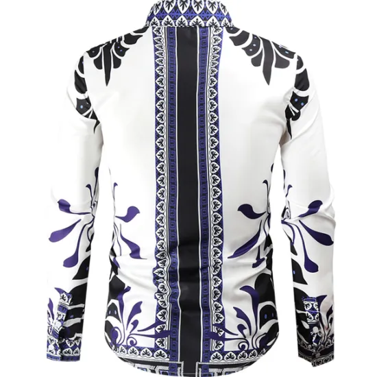 Hot OUKU Men's Graphic Shirt Western Shirt Cowboy Shirt Long Sleeve Fashion Designer Classic Daily Holiday Turndown White Red Green Black+White
