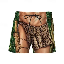 Clearance OUKU Men's Graphic Shorts Summer Shorts Beach Shorts Mid Waist Streetwear Hawaiian Designer Casual Daily Holiday Elastic Waist 3D Print Drawstring Designer Clothing Apparel