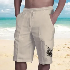 Sale OUKU Men's Graphic Shorts Summer Shorts Baggy Shorts Mid Waist Streetwear Designer Casual Daily Holiday Elastic Waist Drawstring Print Designer Clothing Apparel