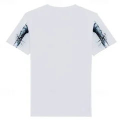Outlet OUKU Men's Graphic Skeleton T Shirt Short Sleeve T shirt 3D Print Crew Neck Shirt Designer Retro Vintage Subculture Sports Outdoor Holiday Going out White Light Grey Dark Gray Spring & Summer Clothing