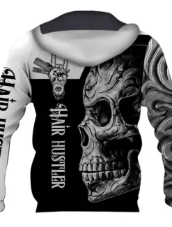 Clearance OUKU Men's Graphic Skull Camouflage Hoodie Hoodies Sweatshirt Streetwear Designer Long Sleeve Hooded Sports & Outdoor Daily Black Green Print Spring & Fall Designer