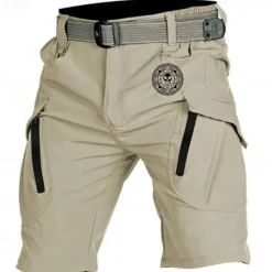 OUKU Men's Graphic Skull Geometric Pattern Cargo Shorts Mid Waist Sports Fashion Designer Outdoor Sports Outdoor Casual 6 Pocket Designer Clothing Apparel