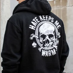 Outlet OUKU Men's Graphic Skull Print Hoodie Hoodies Sweatshirt Streetwear Cool Long Sleeve Hooded Going out Streetwear Front Pocket Winter Fall & Winter Designer Black
