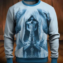 Discount OUKU Men's Graphic Skulls Sweatshirts Golf Pullover Sweatshirt Long Sleeve Sweatshirt Crew Neck Fashion Daily Casual 3D Print Vacation Holiday Going out Print Spring & Fall