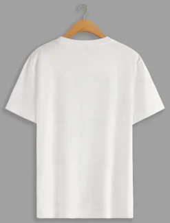 Outlet OUKU Men's Graphic T Shirt Tee Top Short Sleeve T shirt Crew Neck Shirt Fashion Outdoor Casual Street Casual Daily Spring & Summer Clothing Apparel S M L XL XXL White