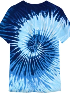 Sale OUKU Men's Graphic Tie Dye Spiral Stripe T Shirt Short Sleeve T shirt 3D Print Crew Neck Shirt Sports Designer Classic Daily Sports Weekend Yellow Blue Purple Summer Clothing Apparel S M L XL XXL 3XL