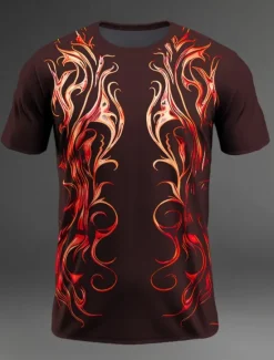 Hot OUKU Men's Graphic Totem T Shirt Short Sleeve T shirt 3D Print Crew Neck Shirt Daily Designer Casual Sports Outdoor Holiday Going out Red Blue Purple Spring & Summer Clothing Apparel S M L XL 2XL 3XL 4XL